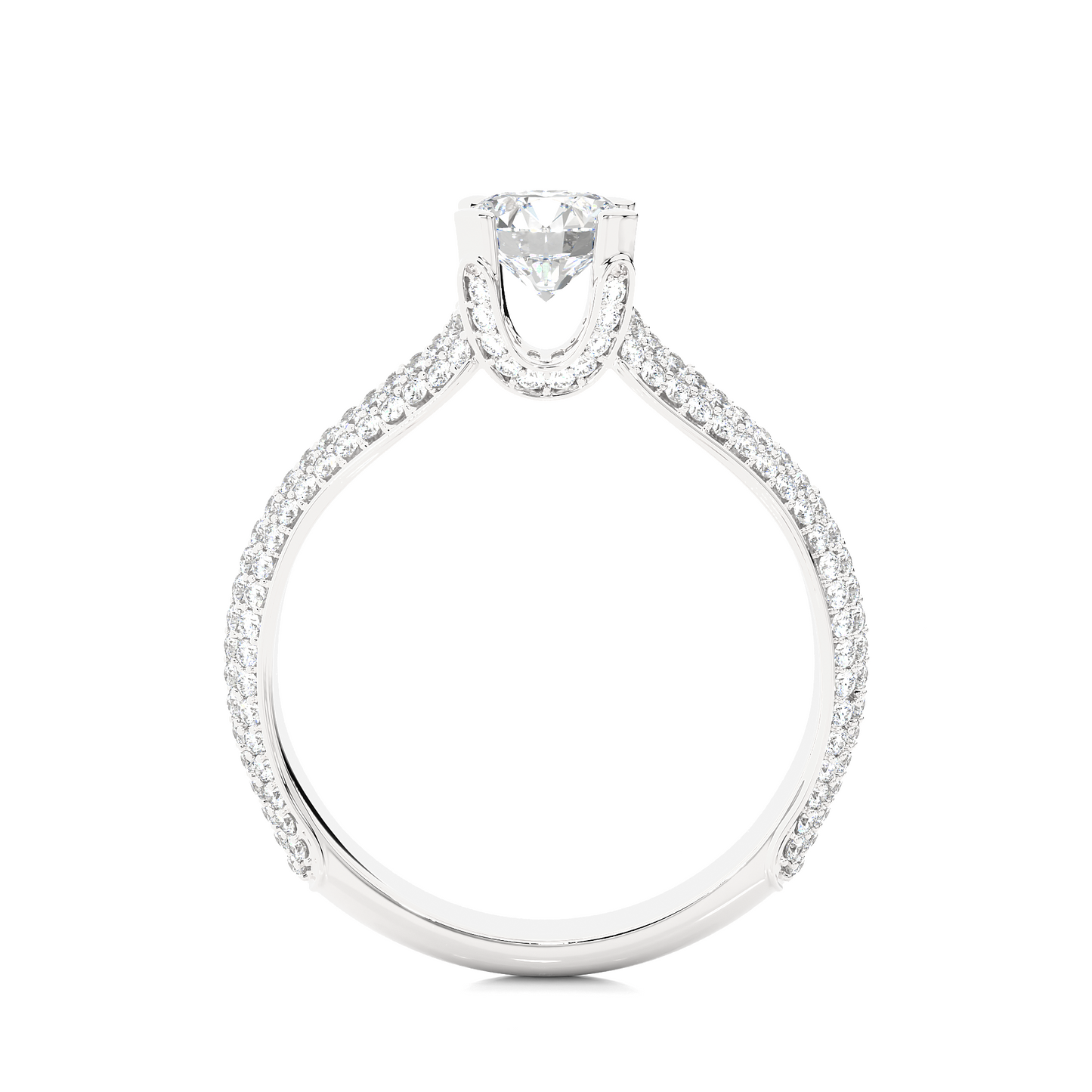 0.6+0.54 Ct Round Diamond Ring