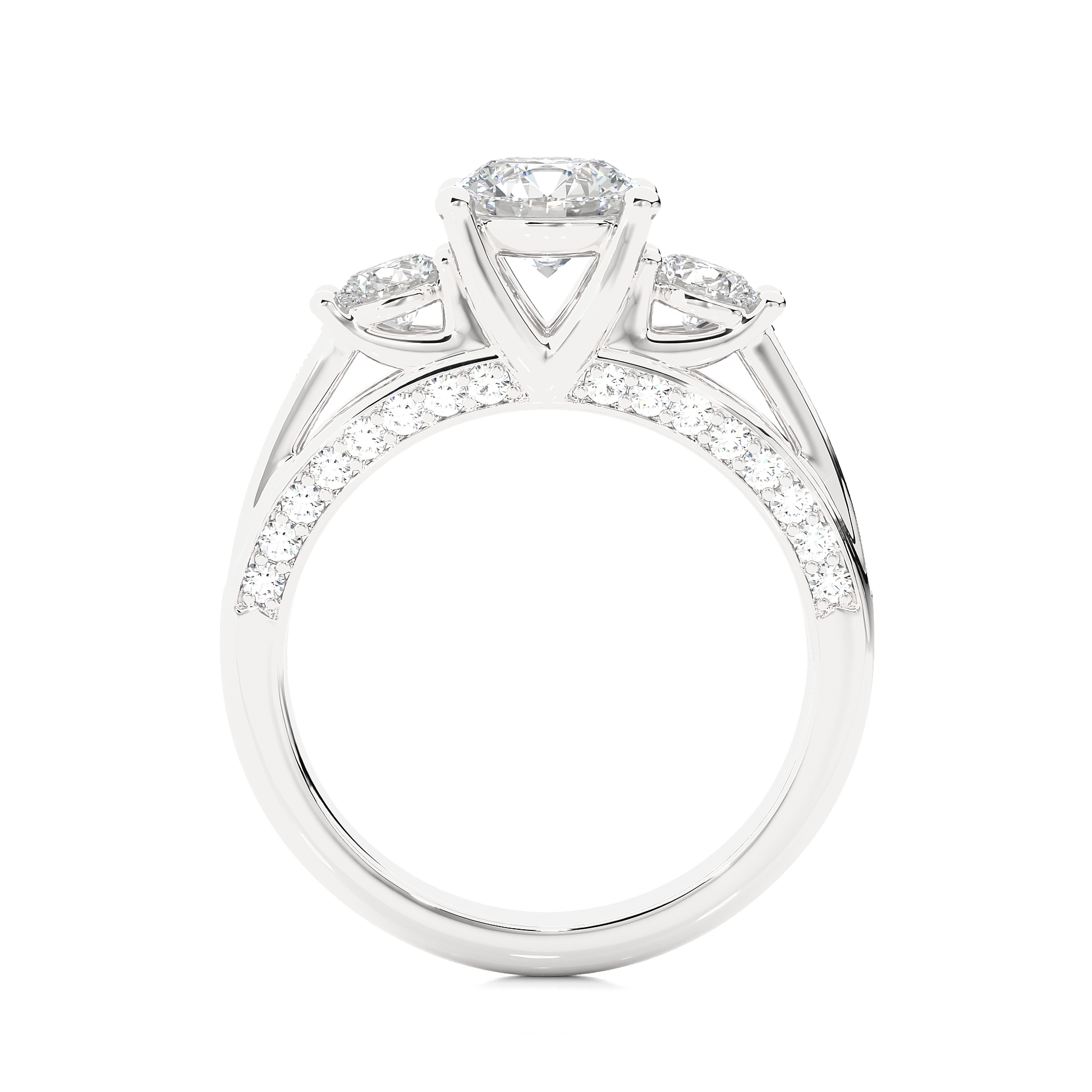 Steadfast Union Ring - Premium Trilogy Ring Made with Lab Grown Diamond and Gold