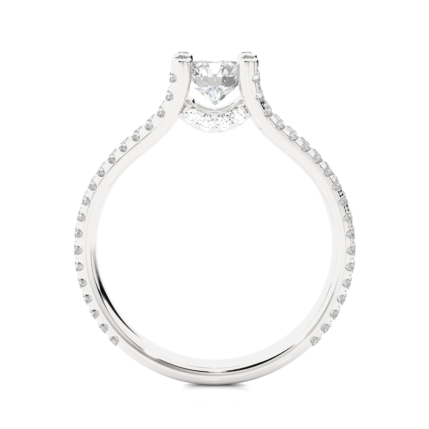 0.5+0.55 Ct Round Diamond Ring