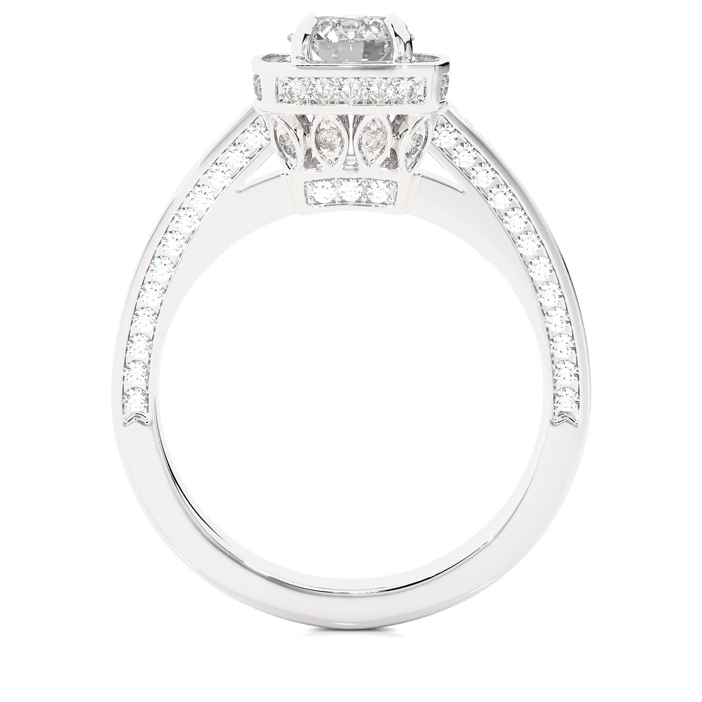 0.7+0.76 Ct Round Diamond Ring