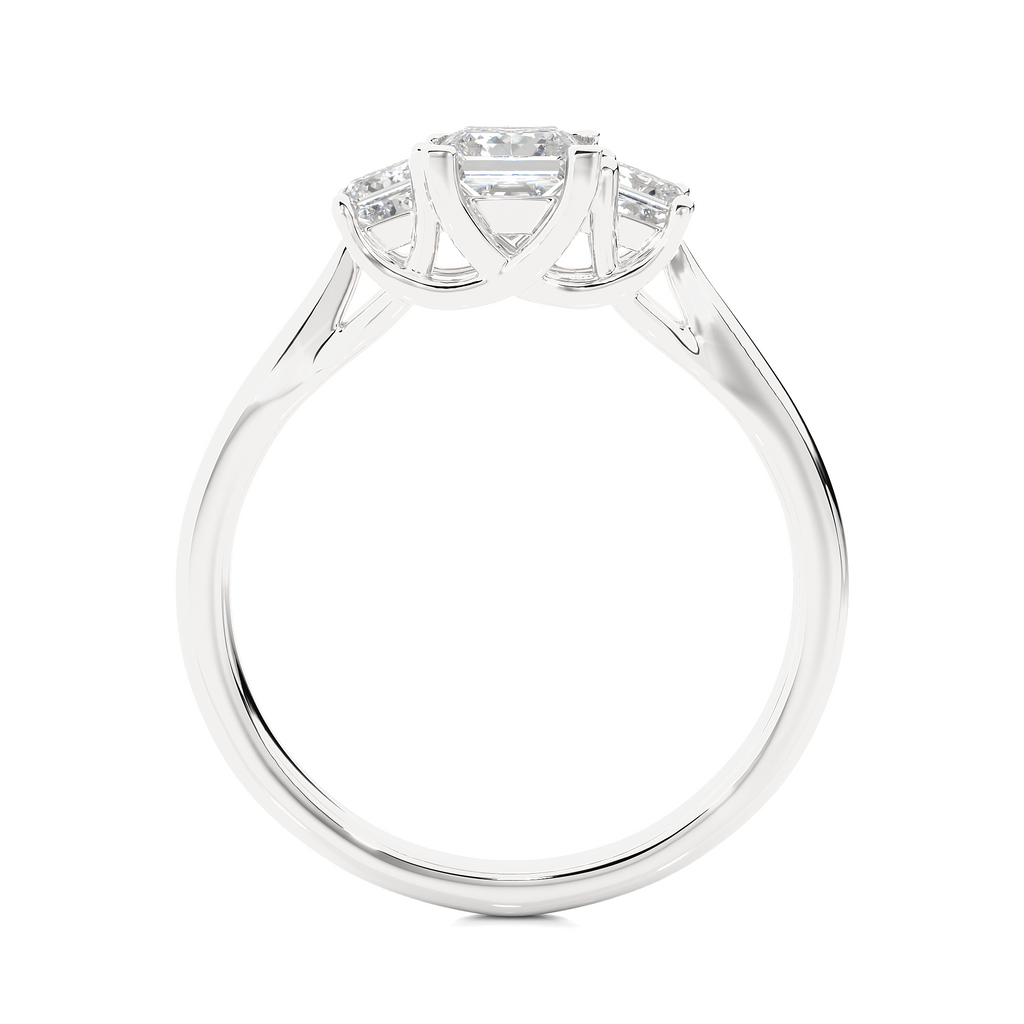 Serene Covenant Ring - Premium Trilogy Ring made with Fine Gold and Lab Grown Diamonds