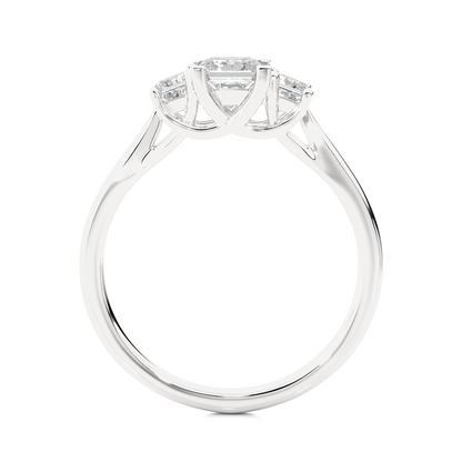 0.39 + 0.6 Ct  Princess Diamond Ring