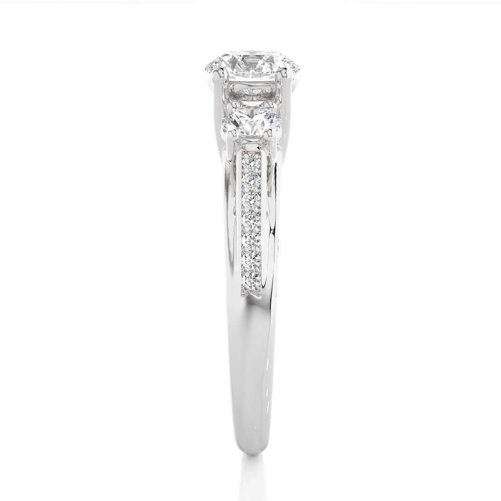 Steadfast Union Ring - Premium Trilogy Ring Made with Lab Grown Diamond and Gold