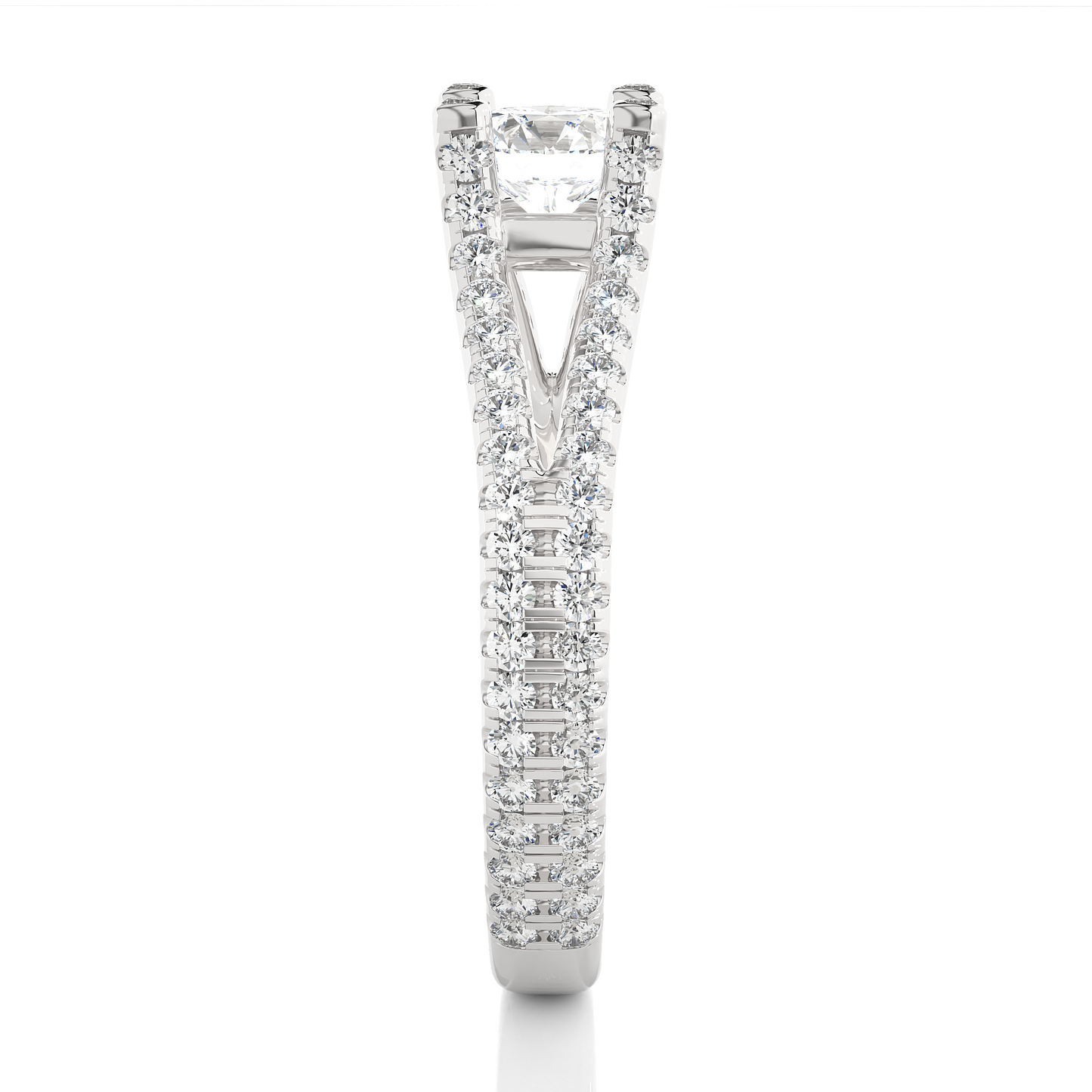 0.5+0.55 Ct Round Diamond Ring