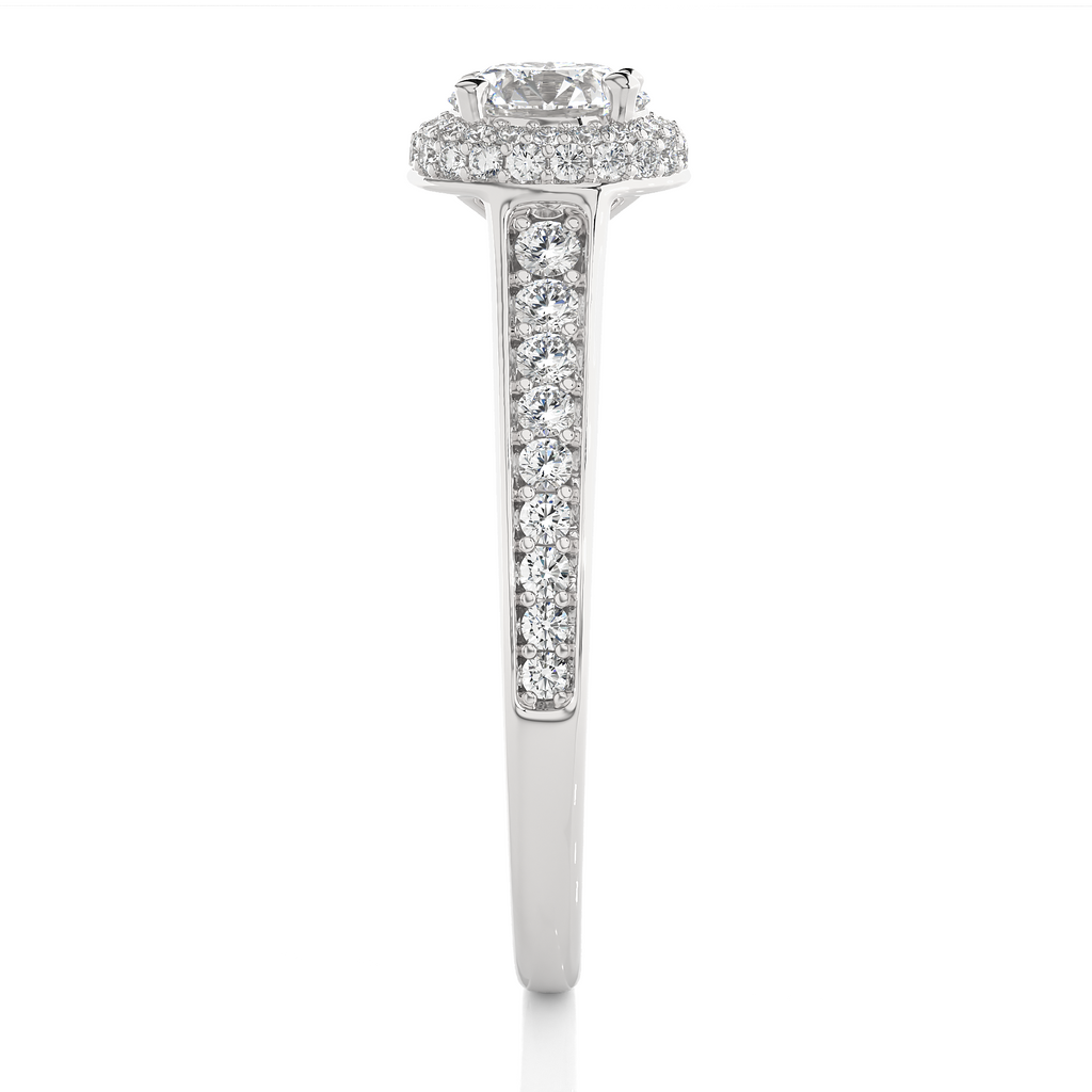 0.6+0.34 Ct Round Diamond Ring