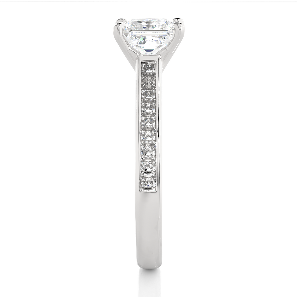 1.5+0.46 Ct Princess Diamond Ring