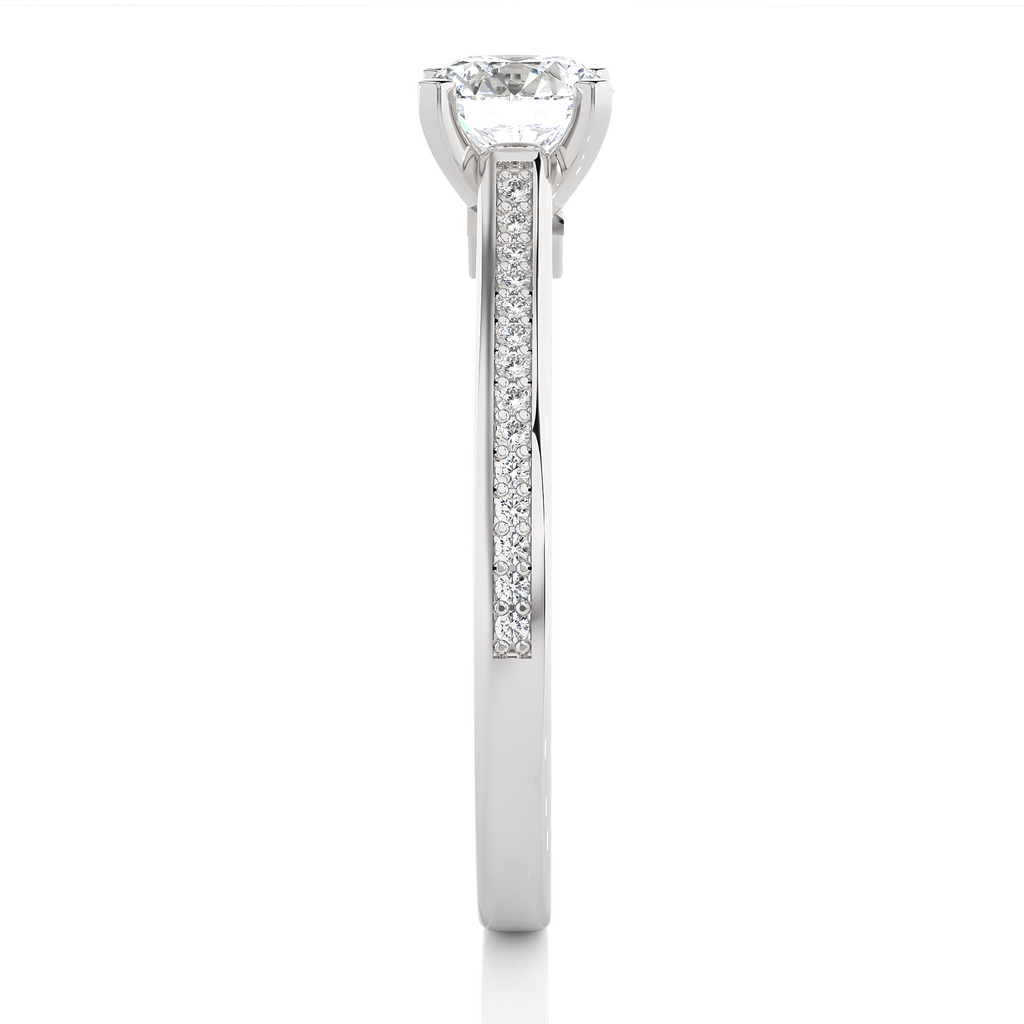 0.7 + 0.09  Ct Round Diamond Ring
