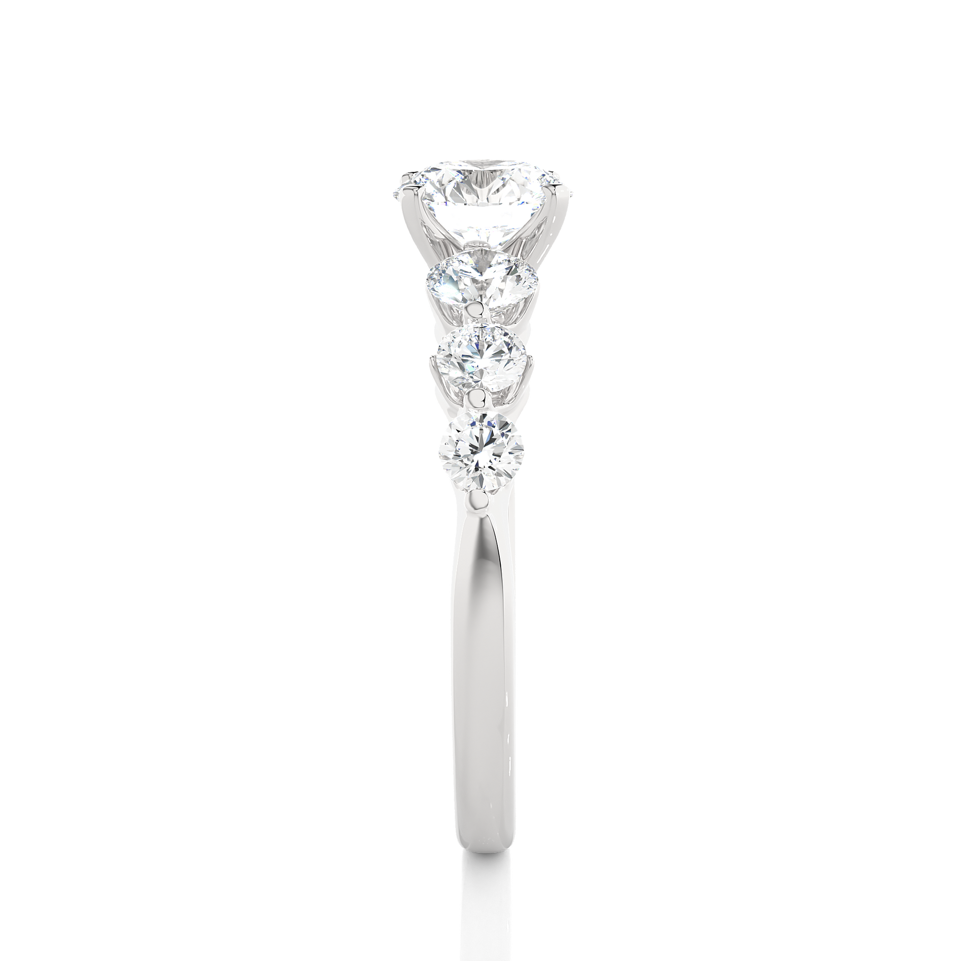0.7+0.41+0.20+0.16 Ct Round Diamond Ring