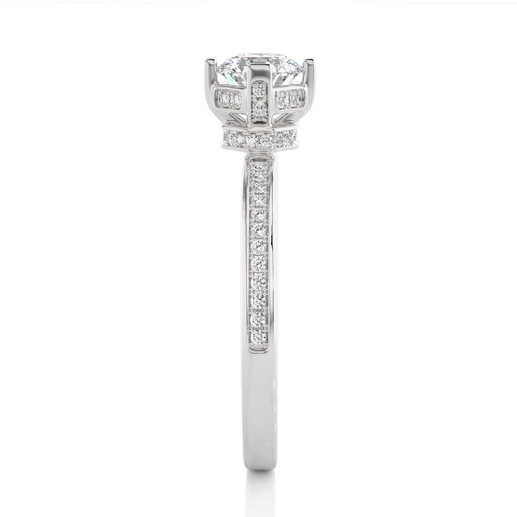 0.6+0.19 Ct Round Diamond Ring