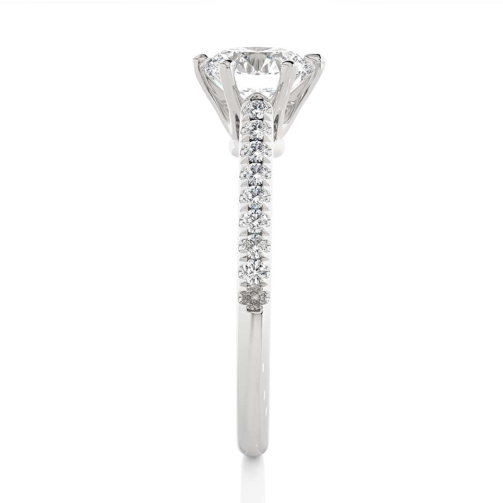 1.3+0.18 Ct Round Diamond Ring