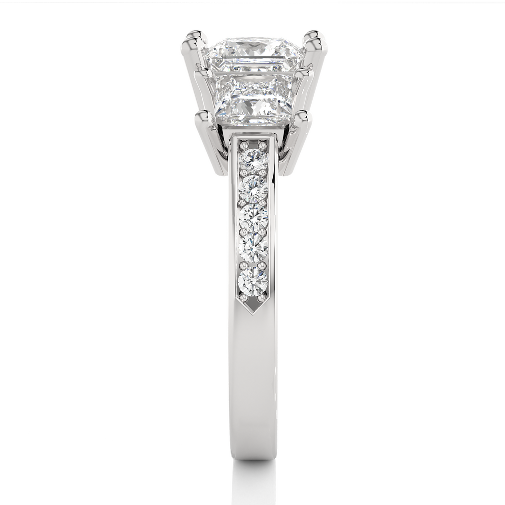 Eternal Fidelity Trilogy Ring made with Lab Grown Diamonds and Fine Gold