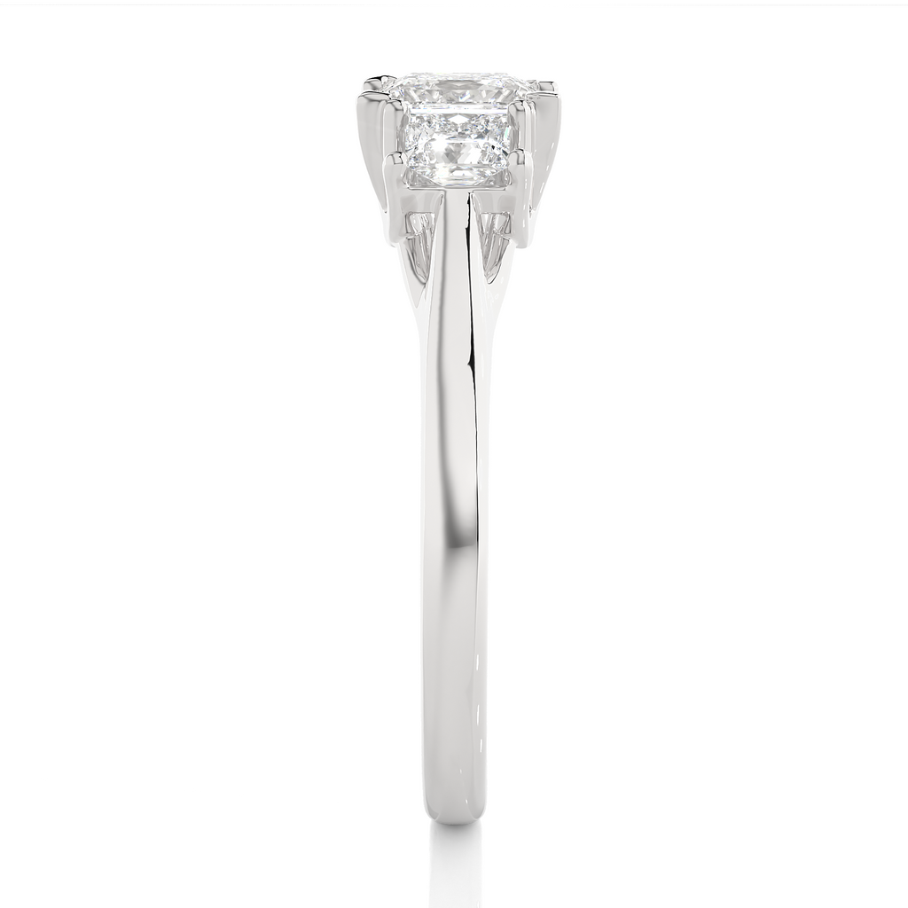 Serene Covenant Ring - Premium Trilogy Ring made with Fine Gold and Lab Grown Diamonds