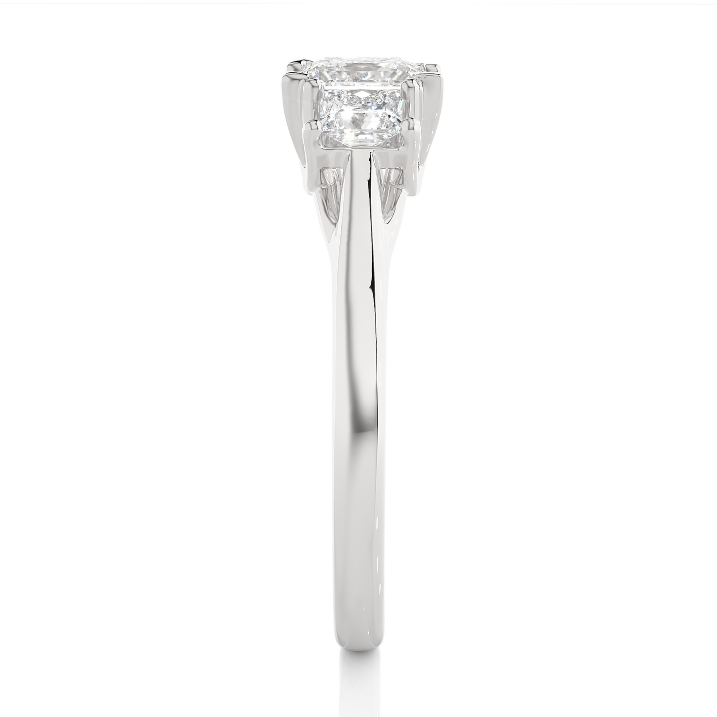 0.39 + 0.6 Ct  Princess Diamond Ring