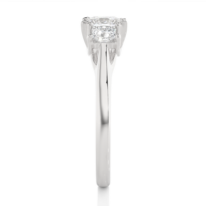 0.39 + 0.6 Ct  Princess Diamond Ring