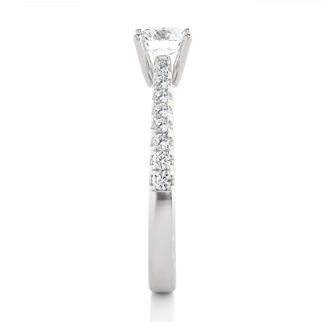 0.6+0.26 Ct Round Diamond Ring