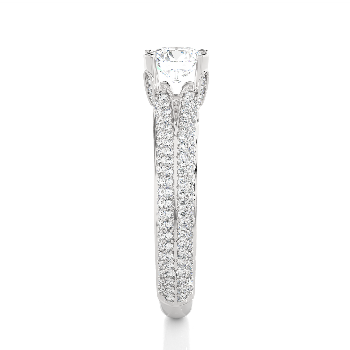 0.6+0.54 Ct Round Diamond Ring