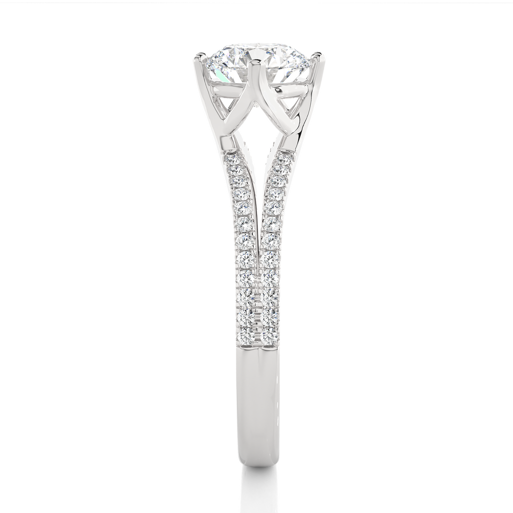 0.8+0.24 Ct Round Diamond Ring