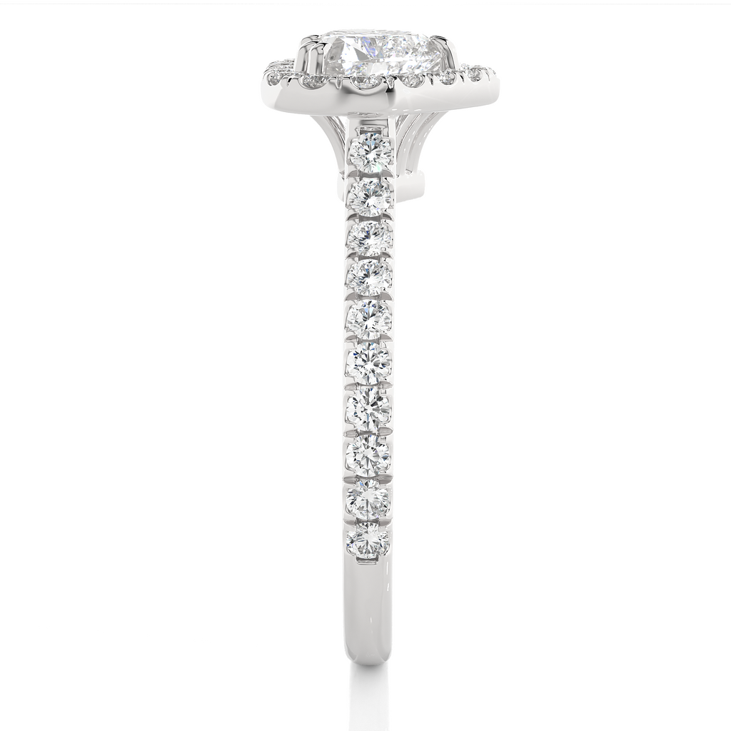0.51+0.8 Ct Round + Heart Diamond Ring