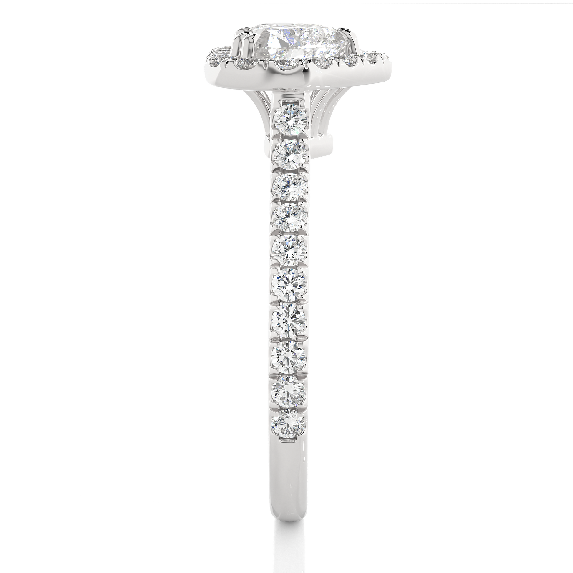 0.51+0.8 Ct Round + Heart Diamond Ring