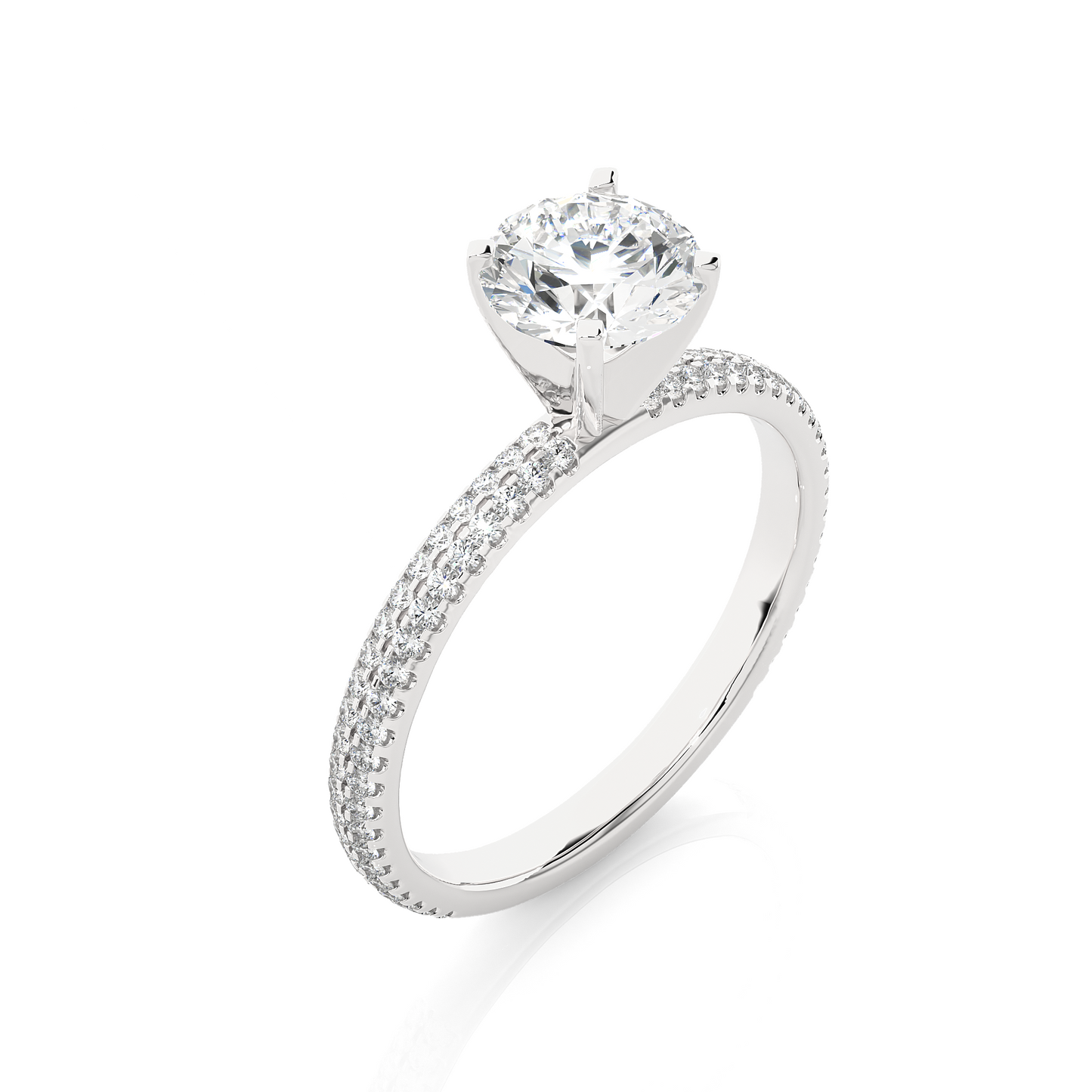 0.8+0.33 Ct Round Diamond Ring