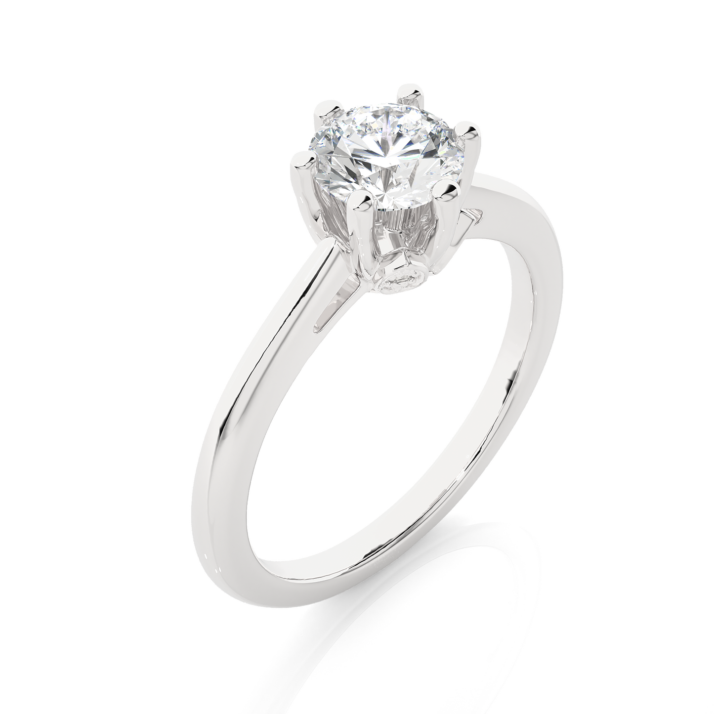 0.02+1 Ct Round Diamond Ring