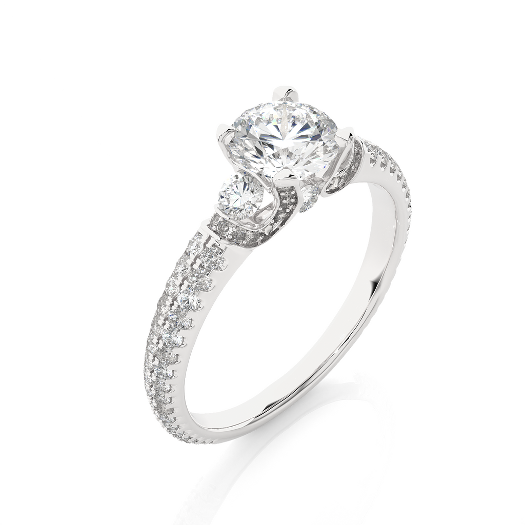 Sublime Trust Ring - Trilogy Ring made with Lab Grown Diamond and Gold