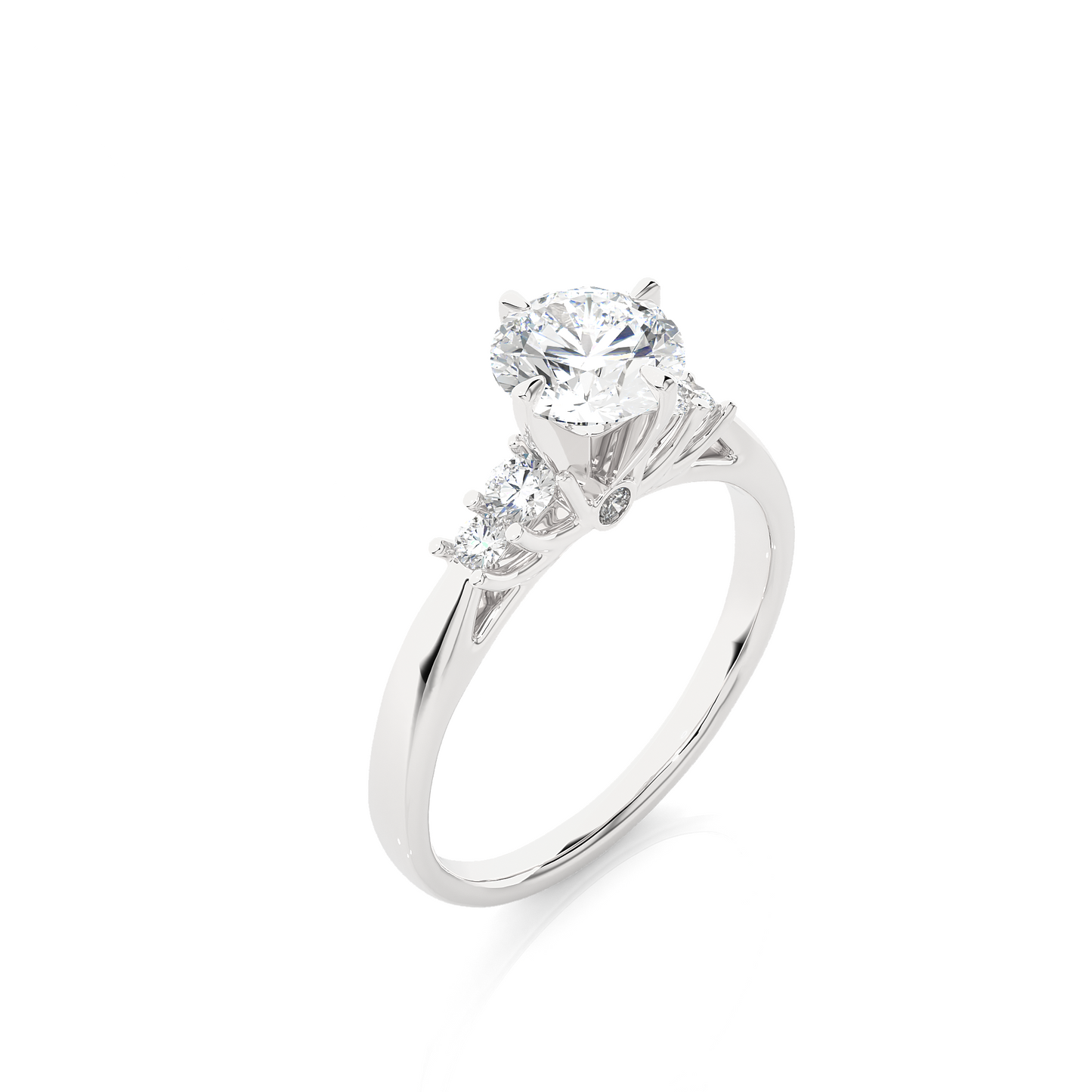 0.5+0.12 Ct Round Diamond Ring