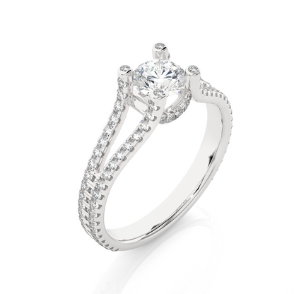 0.5+0.55 Ct Round Diamond Ring