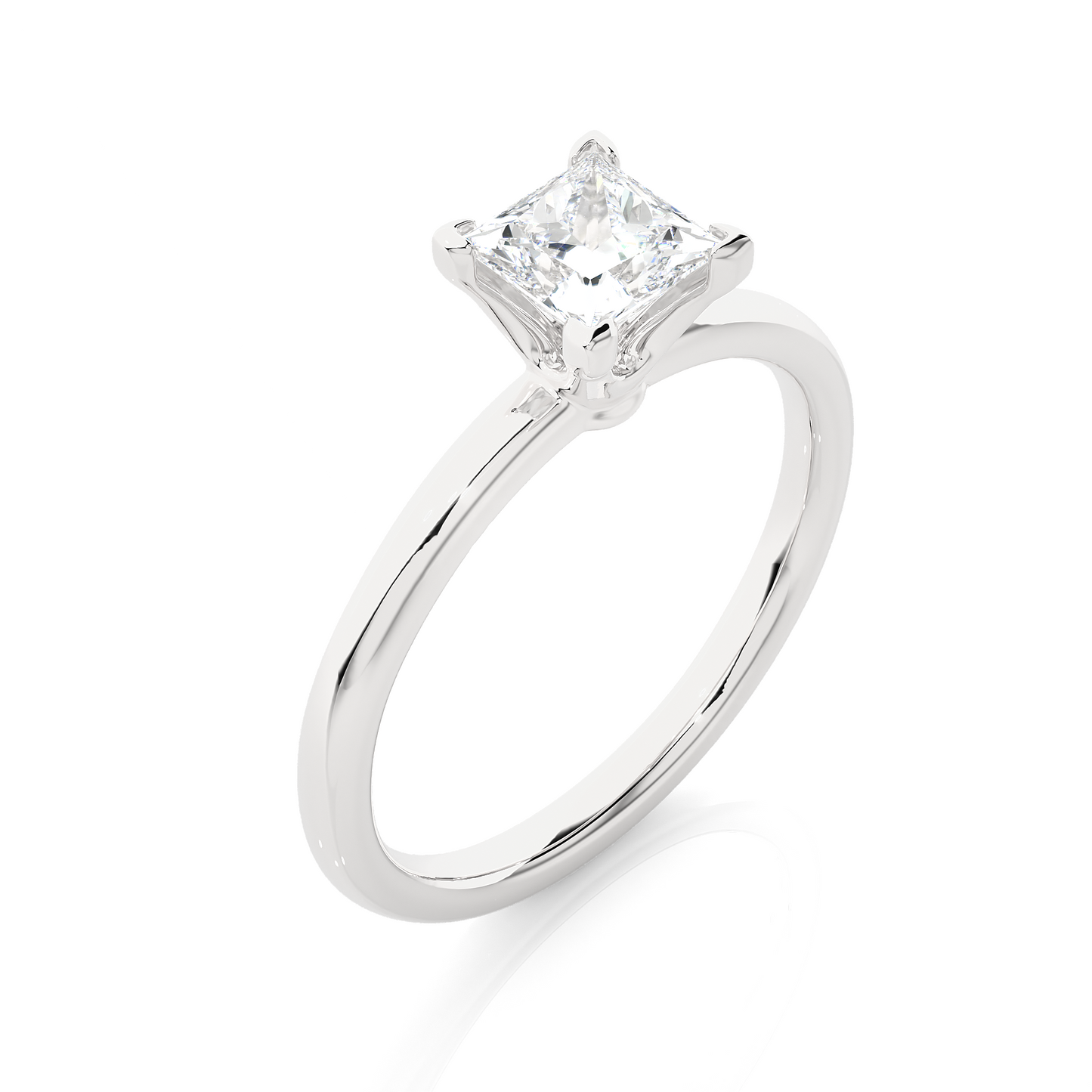 0.8 Ct Princess Diamond Ring