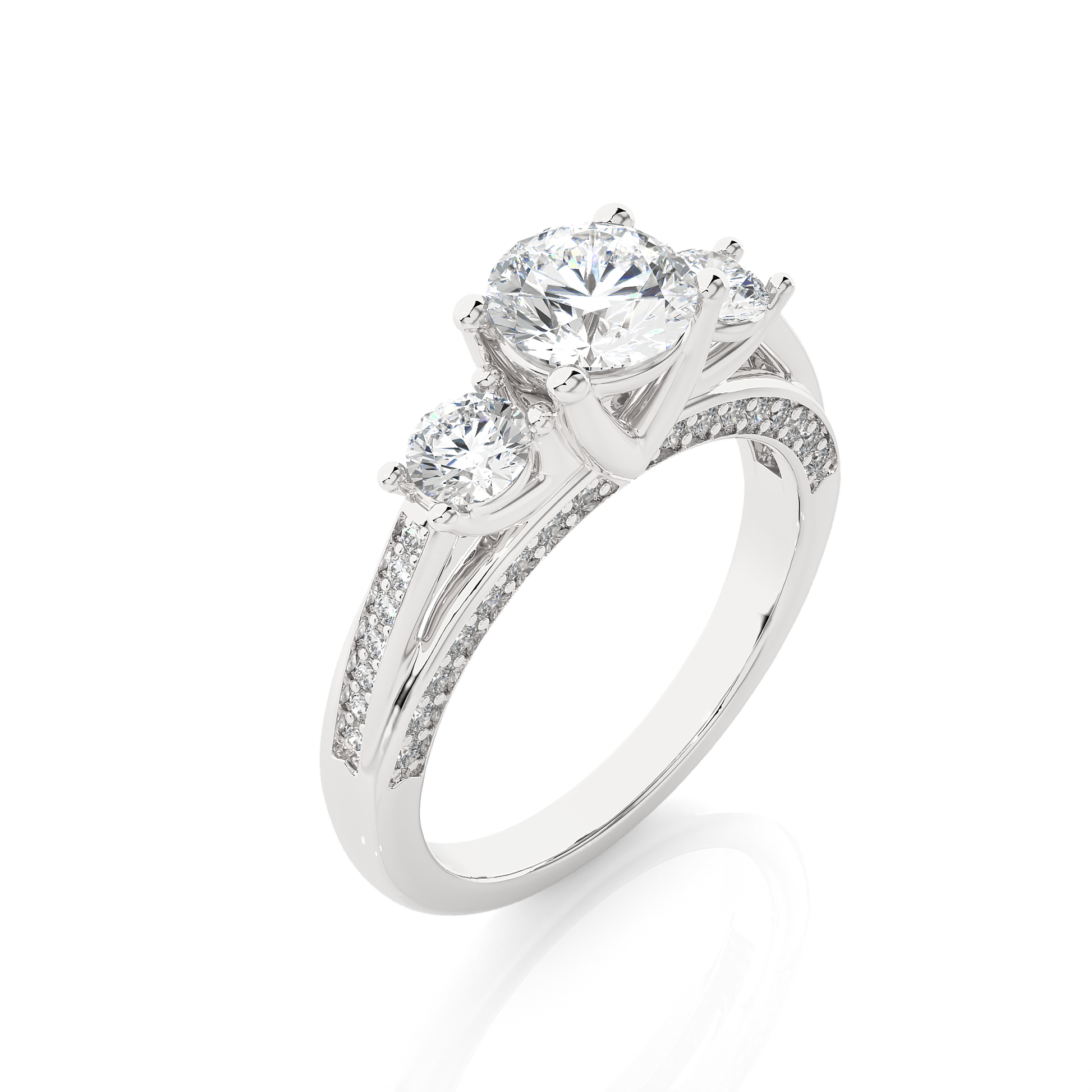 Steadfast Union Ring - Premium Trilogy Ring Made with Lab Grown Diamond and Gold