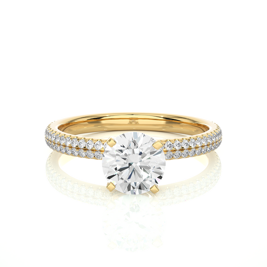 0.8+0.33 Ct Round Diamond Ring