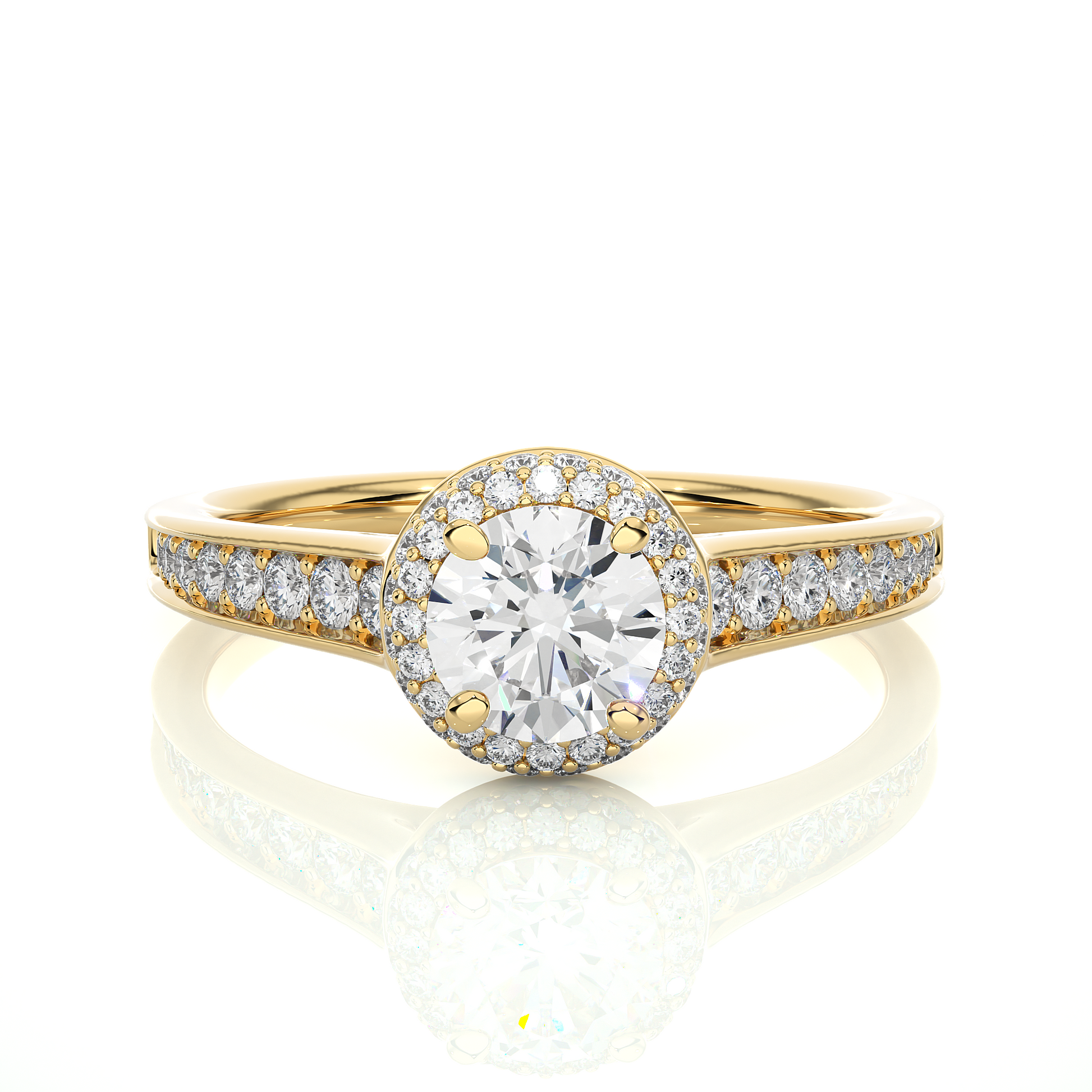 0.6+0.34 Ct Round Diamond Ring