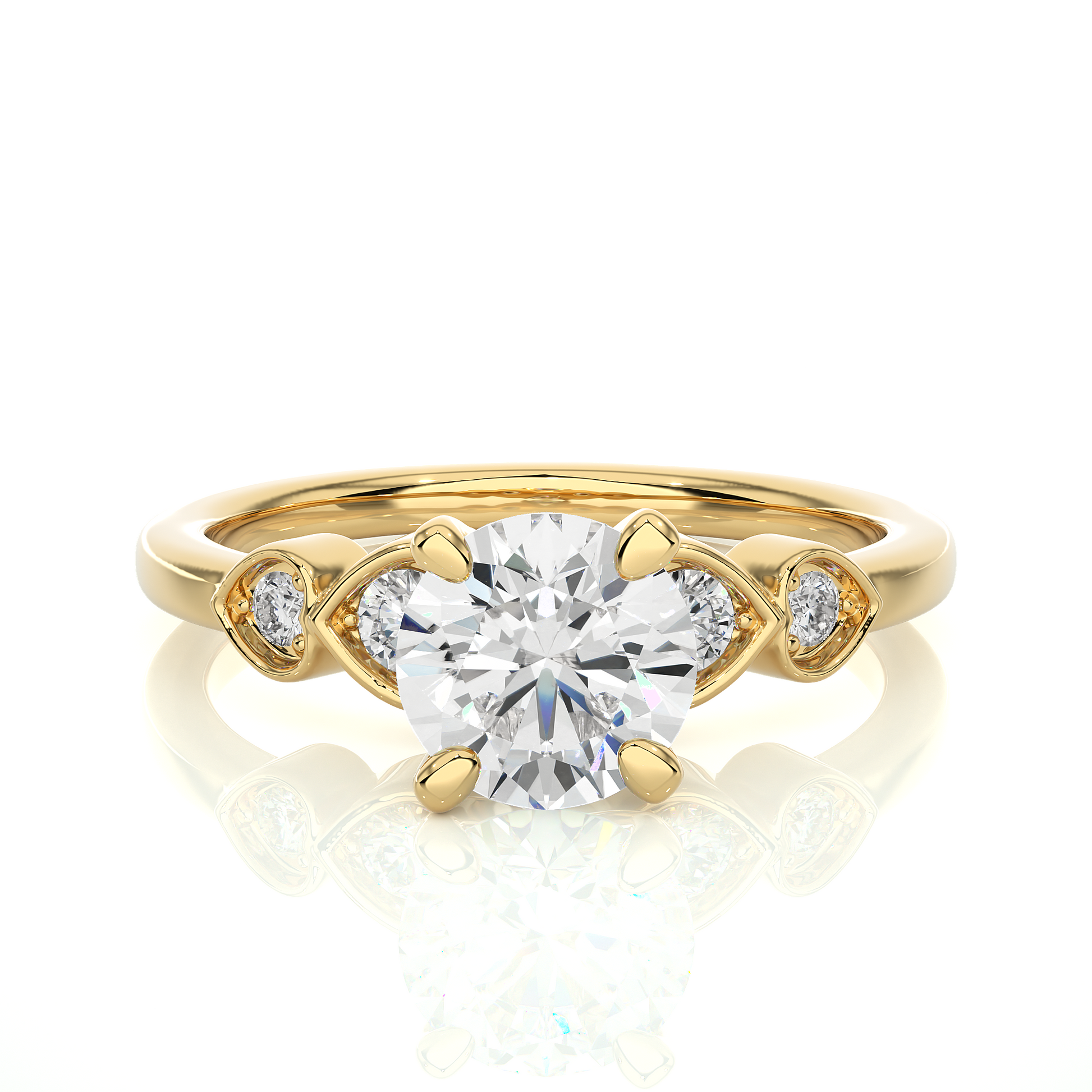 1.1+0.16 Ct Round Diamond Ring