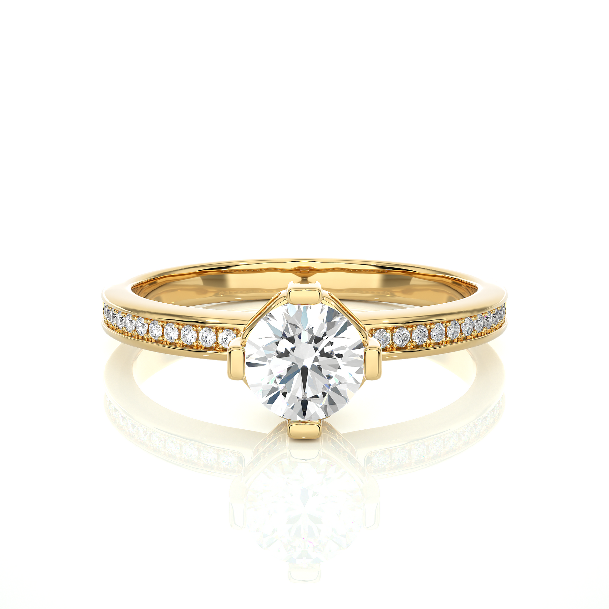 0.6+0.19 Ct Round Diamond Ring
