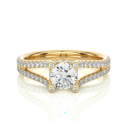 0.5+0.55 Ct Round Diamond Ring