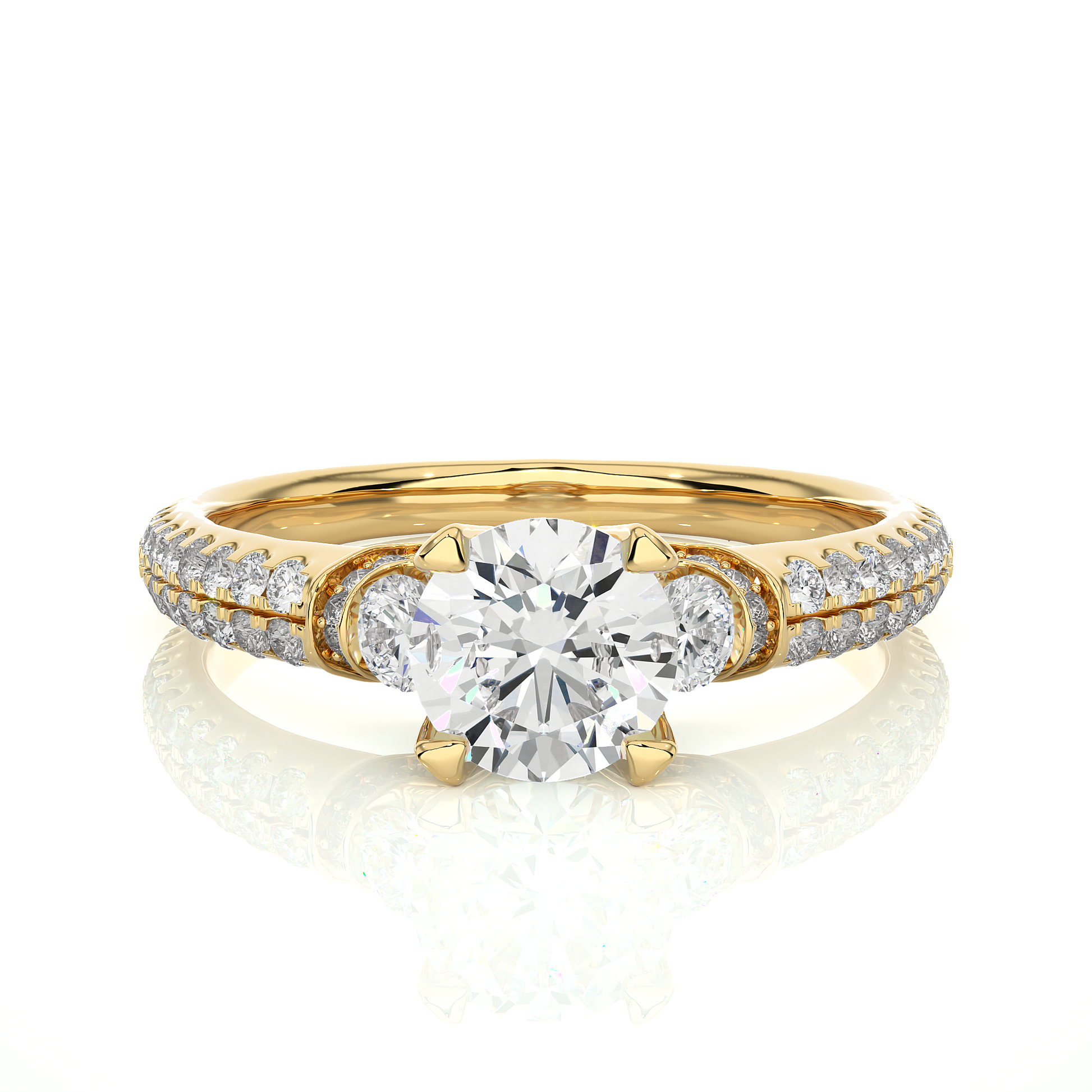 Sublime Trust Ring - Trilogy Ring made with Lab Grown Diamond and Gold