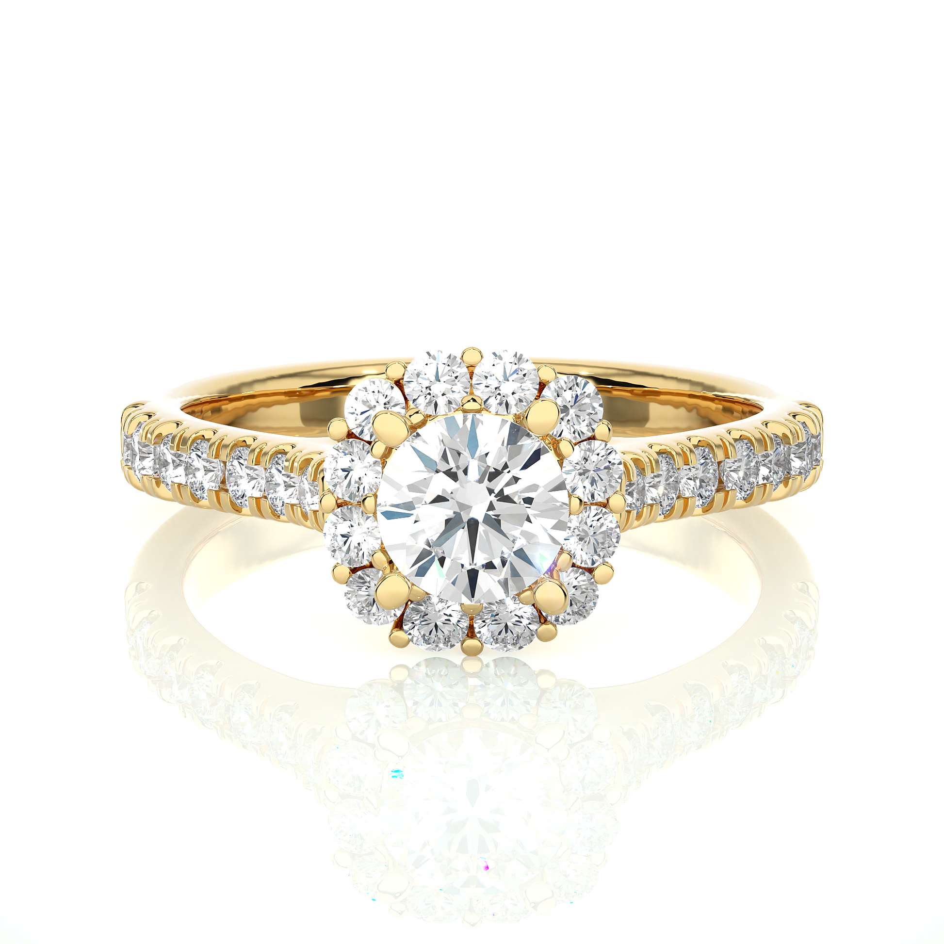0.6+0.52 Ct Round Diamond Ring