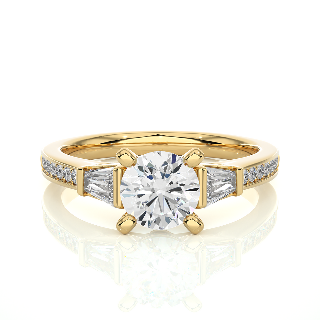 Ethical Kinship Ring - Trilogy made with Fine Gold and Lab Grown Diamonds