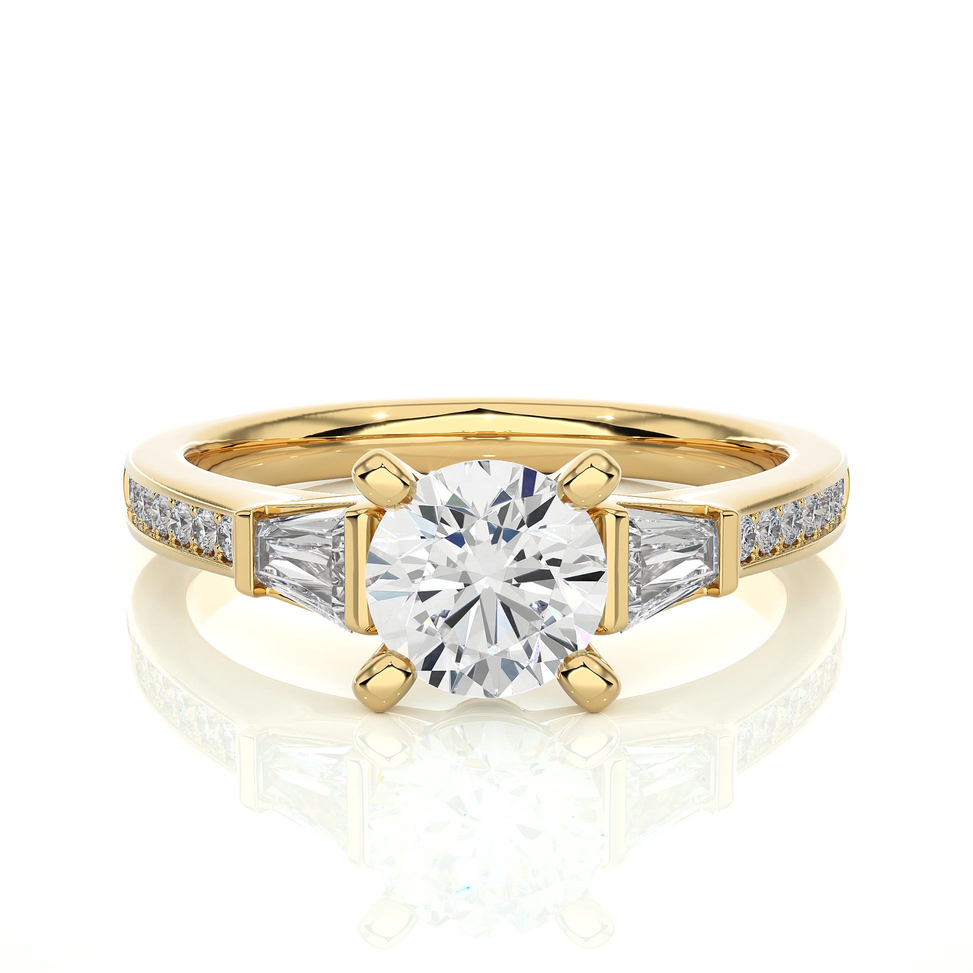 Ethical Kinship Ring - Trilogy made with Fine Gold and Lab Grown Diamonds