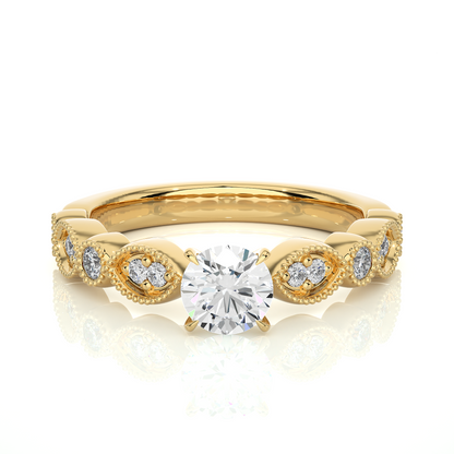 0.5+0.20 Ct Round Diamond Ring