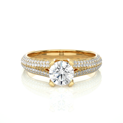 0.6+0.54 Ct Round Diamond Ring