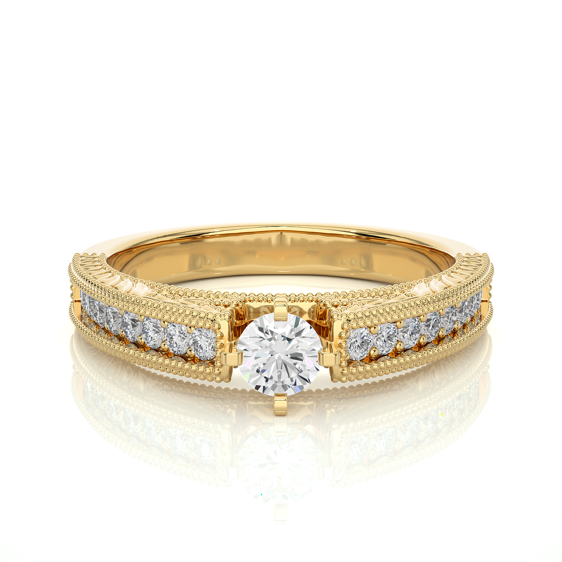 0.20+0.28 Ct Round Diamond Ring