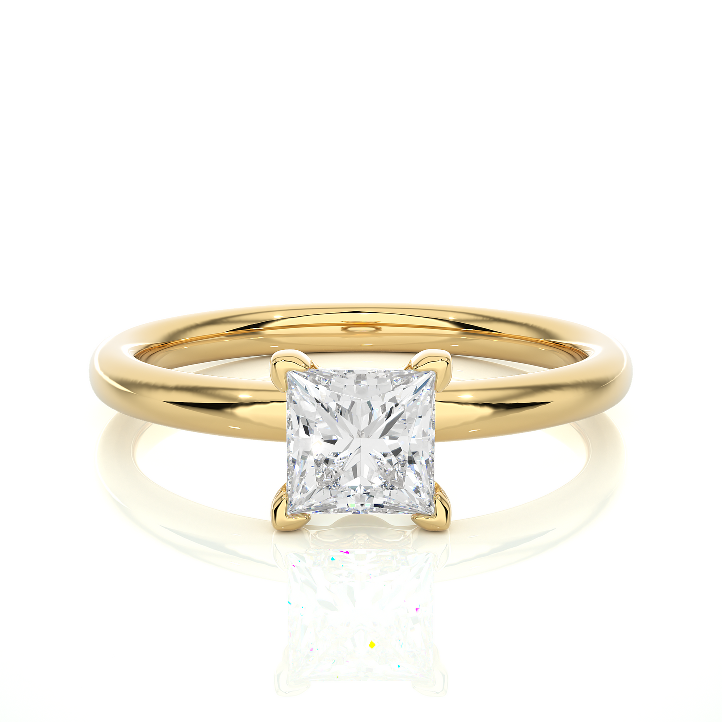 0.8 Ct Princess Diamond Ring