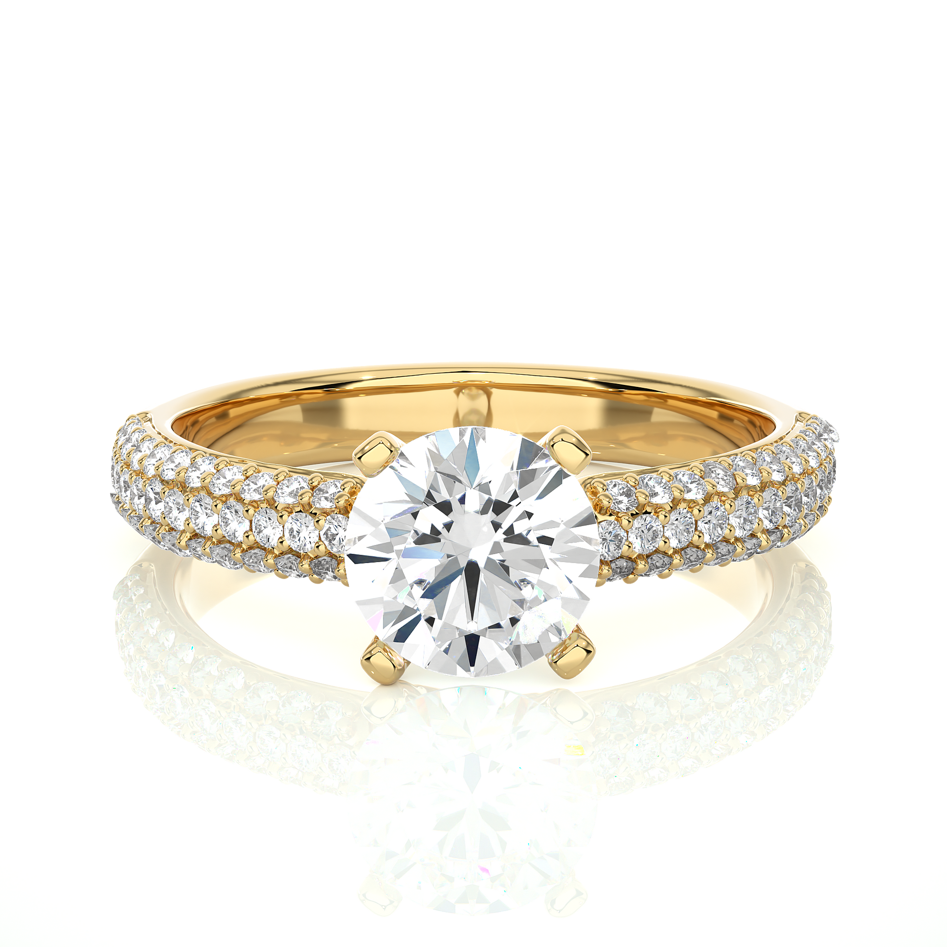0.8+0.41 Ct Round Diamond Ring