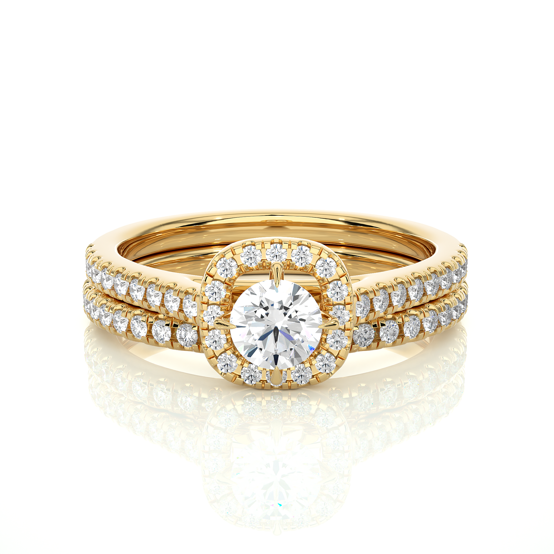 0.8+0.50 Ct Round Diamond Ring