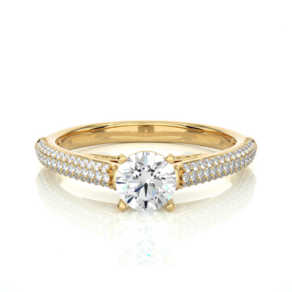 0.50+0.45 Ct Round Diamond Ring