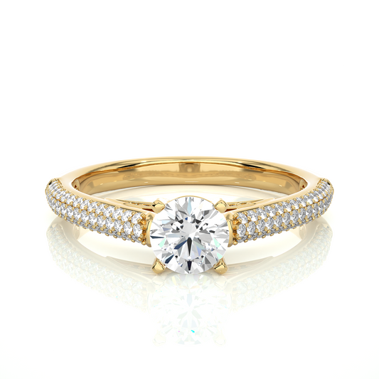 0.50+0.45 Ct Round Diamond Ring