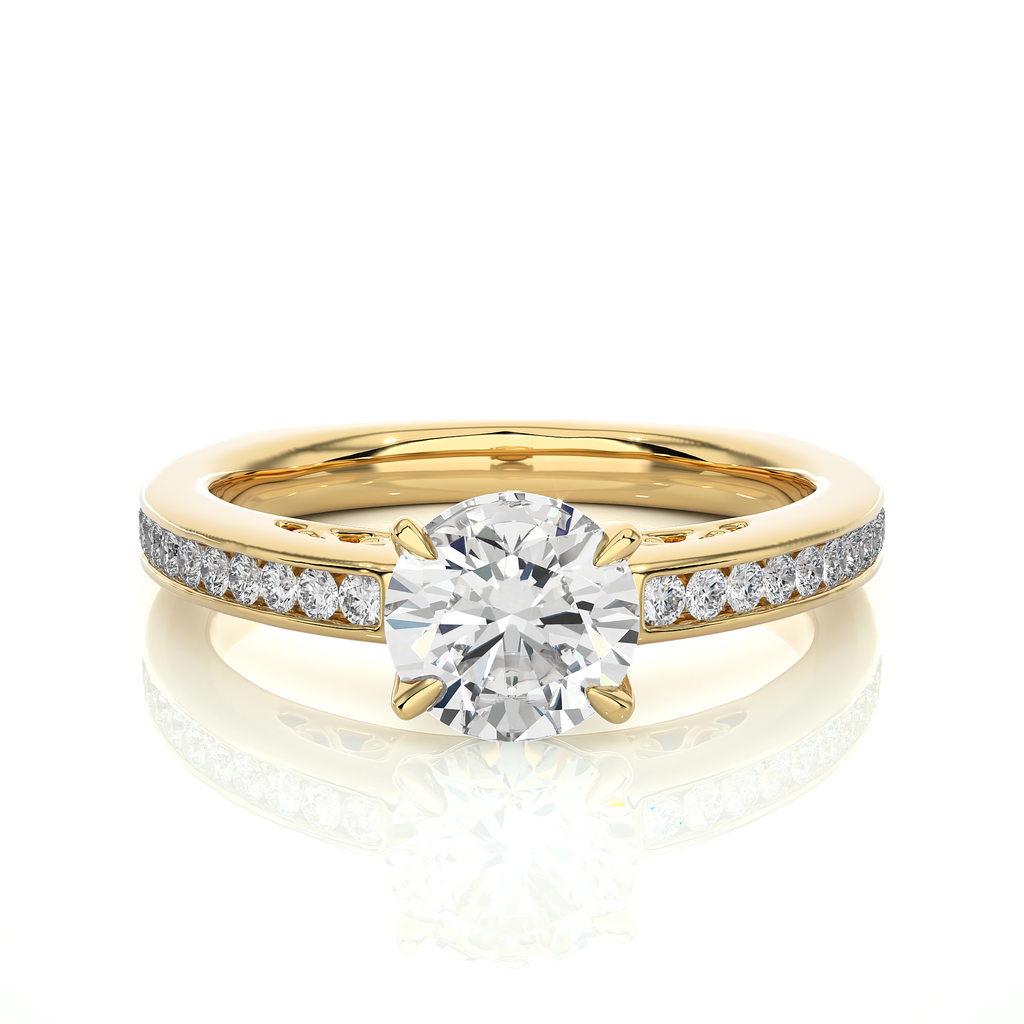 1+0.29  Ct Round Diamond Ring