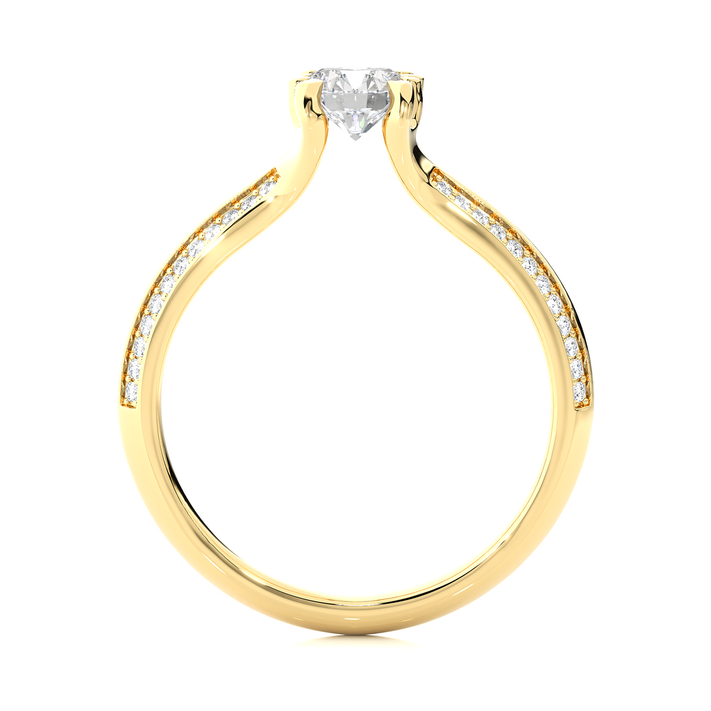 0.7+0.13 Ct Round Diamond Ring