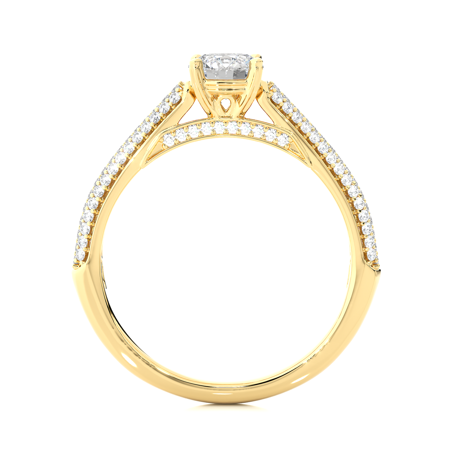 0.50+0.45 Ct Round Diamond Ring